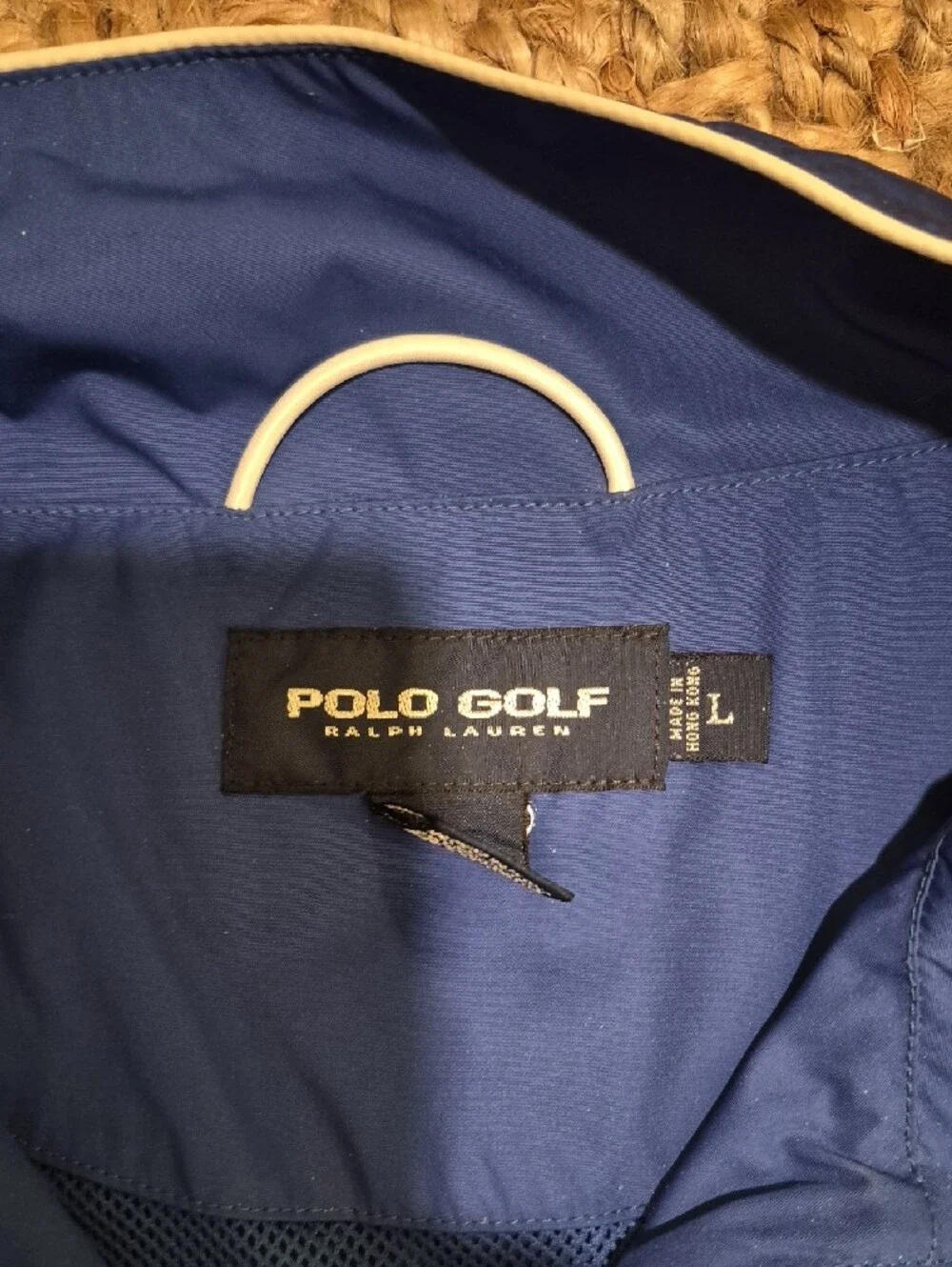 Large MENS Polo by Ralph Lauren Navy Blue Sleeveless Zip-Up Vest